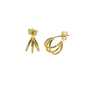 High-resolution image of Ohana earrings - gold - Ohana means family, and our Ohana Earrings are the perfect way to show your love. Details: Sterling silver 925 Ear Climber